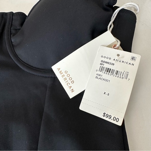 GOOD American Good Scuba Show-Off One-Piece Swimsuit Black Size (3) Large - Picture 9 of 11